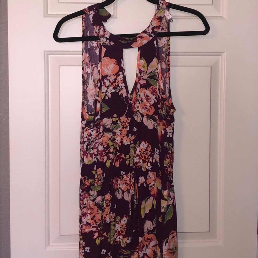 Purple floral maxi